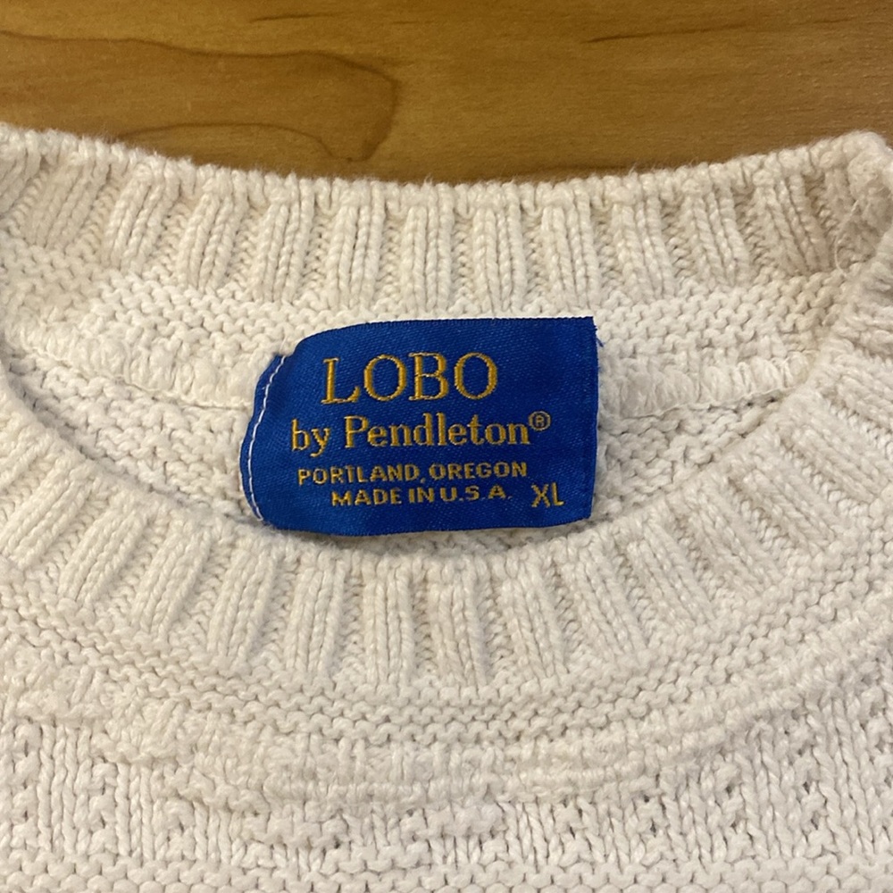 Vintage Logo By Pendleton Striped Pattern White A… - image 3